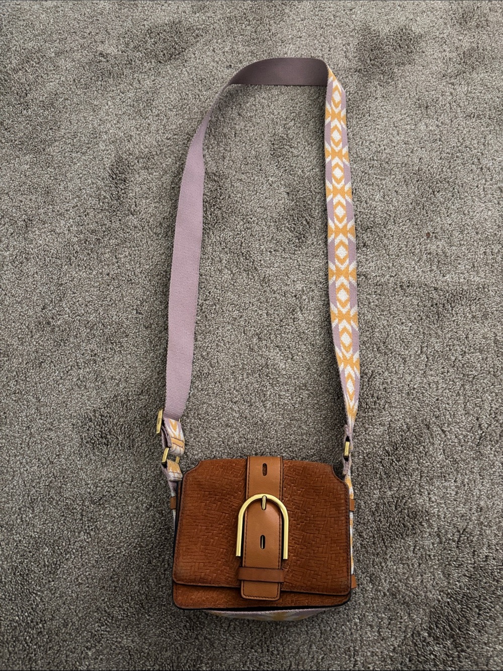 Fossil Ainsley Small Woven Crossbody Bag - EUC